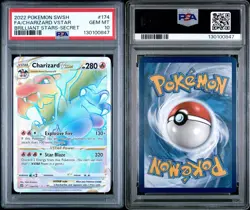PSA 10 Charizard VSTAR 174/172 Brilliant Stars Rainbow Pokemon Graded Gem Mint - Image 3