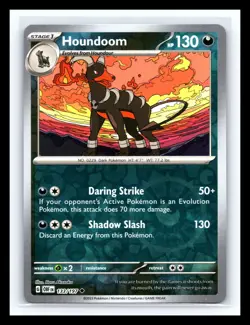 💥 Pokemon Obsidian Flames Reverse Holo 133/197 Houndoom 2023 - Image 1