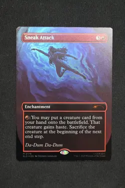 MTG Sneak Attack (Rainbow Foil) Secret Lair x Jaws 2178 NM NOCO - Image 1
