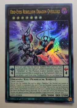 Yu-Gi-Oh Odd Eyes Rebellion Dragon Overlord Ultra Rare 1st Edition GFP2-EN004 - Image 1