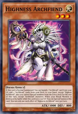 Yugioh BPRO-EN016 - Highness Archfiend - Super Rare - Image 1