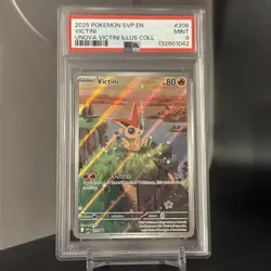 2025 POKEMON SVP EN-SV BLACK STAR PROMO #208 VICTINI PSA 9 - Image 1