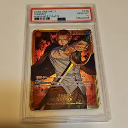One Piece Shanks Secret Rare Foil Rush OP01-120 Romance Dawn PSA 10 2022 - Image 1