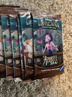 Disney Lorcana Azurite Sea - 8 Booster Packs Brand New Sealed Hot 🔥 - Image 3