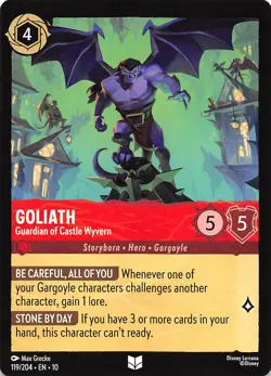Goliath Guardian of Castle Wyvern 119/204 Whispers in the Well Disney Lorcana - Image 1