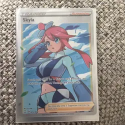 Pokemon Trainer Card Skyla 072/072 Shining Fates Full Art Ultra Rare Holo TCG - Image 1