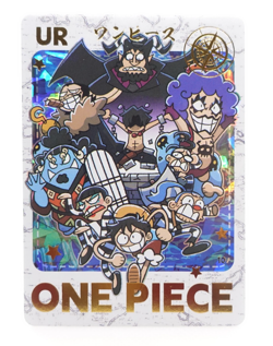 Luffy Jinbe One Piece UR Chibi Anime Collectible Card - Image 1