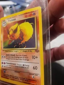 1999 Pokemon TCG Flareon Holo Rare Card 3/64 Jungle Base Set - Image 3