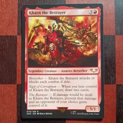 Mtg Kharn the Betrayer NM Universes Beyond: Warhammer 40000 Magic Card Rare - Image 2
