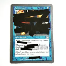Censorship 15 U Unglued Magic the Gathering MTG MP - Image 1