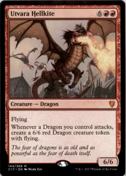 2017 Magic the Gathering MTG #144 Utvara Hellkite - Creature - Dragon - Image 1