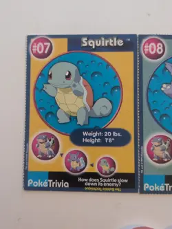 Lot of 3 Pokemon PokeTrivia Burger King Cards 1999 Blastoise Wartortle Squirtle - Image 2