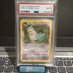 2000 Pokemon Unlimited Team Rocket # 12 Dark Slowbro Holo PSA 8 NM-MT Free Ship! - Image 1