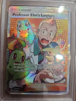 2018 Pokemon Sun & Moon Full Art Professor Elm's Lecture #213 PSA 9 - Image 3