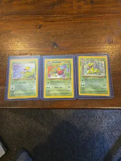 Pokemon TCG LOT of 3 Bellsprout 49/64 Weepinbell 64/130 Victreebel 30/64 WOTC MP - Image 1