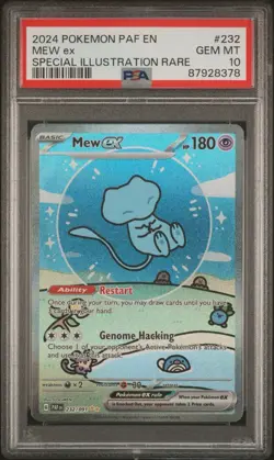 Pokemon Scarlet and Violet Paldean Fates Mew EX #232/091 PSA 10 - Image 1