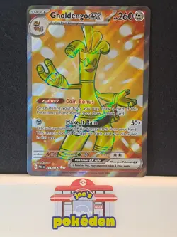 Pokemon TCG Gholdengo ex Paradox Rift 231/182 Holo Ultra Rare NM/MT - Image 1