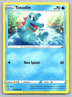 Pokemon TCG SWSH08: Fusion Strike Totodile 055/264 - Image 1
