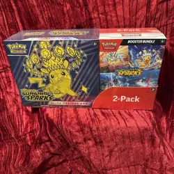 Pokemon Surging Sparks ETB Elite Trainer Box 2-Pack Booster Bundle Sealed - Image 1