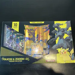 Pokemon TCG Pikachu and Zekrom GX Tag Team Premium Collection Box - Sealed 820650809910 - Image 1