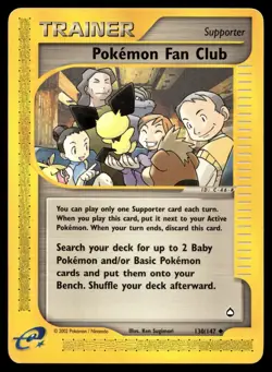 POKEMON FAN CLUB 130/147 UNCOMMON AQUAPOLIS POKEMON - Image 1