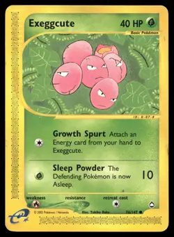 EXEGGCUTE 76/147 COMMON AQUAPOLIS POKEMON - Image 1