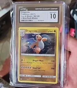 Pokemon Card TCG - Dragonite 96/149 Cosmos Holo Exclusive Sun & Moon Gem Mint 10 - Image 1