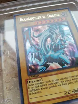 Blue Eyes White Dragon Lob 1st Edition Foil Shift Misprint German Yu-Gi-Oh! - Image 1