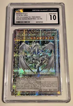 2023 YU-GI-OH! ANNIVERSARY TIN Stardust Dragon TN23-EN016 QCR CGC 10 QCSR - Image 4