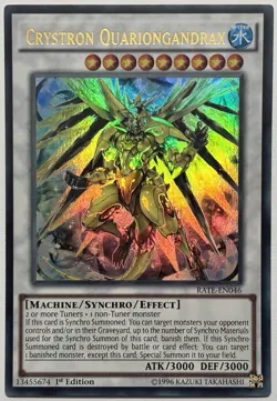 RATE-EN046 Crystron Quariongandrax - Ultra Rare 1st Edition Lightly Played - Image 1
