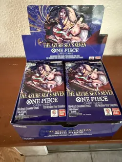 Opened ENGLISH ONE PIECE CARD GAME AZURE SEA'S SEVEN BOOSTER BOX OP14! 20 packs - Image 1