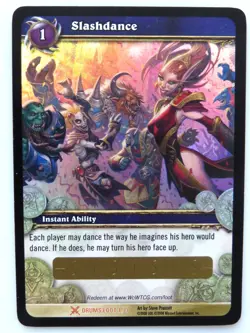 World of Warcraft LOOT Card ~ SLASHDANCE WoW Drums 1/3 TCG Unscratched - Image 1