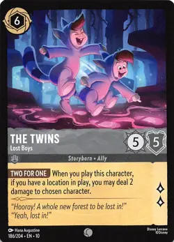 The Twins Lost Boys 186/204 Whispers in the Well Disney Lorcana - Image 1