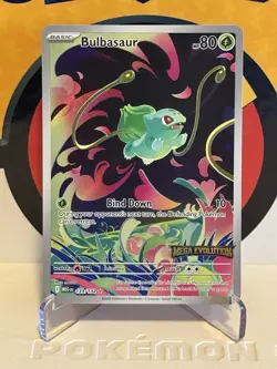 Bulbasaur 133/132 Mega Evolution Stamped Promo Sealed Pokemon Card TCG NM - Image 1