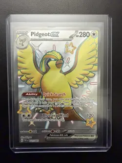 Pokemon 2024 Paldean Fates Pidgeot EX #221/091 Shiny Ultra Rare NM - Image 1