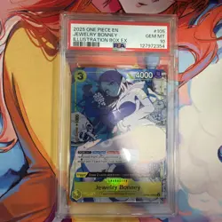 2025 ONE PIECE PROMOS #105 JEWELRY BONNEY ILLUSTRATION BOX EX PSA 10 GEM MINT - Image 1