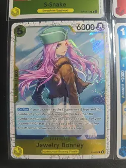 One Piece TCG Jewelry Bonney P-085 Japanese Pirate Foil P-085 Premium Booster +3 - Image 2
