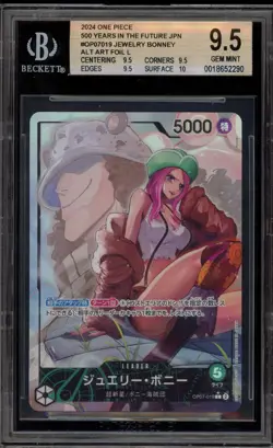 One Piece CCG Jewelry Bonney 500 Years/Future JPN Alt Art Foil OP07-019 BGS 9.5 - Image 1