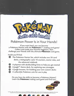 1999 Pokemon STARTER GIFT BOX Cards SEALED UNOPENED Set Deck Jungle Pack ++ - Image 2