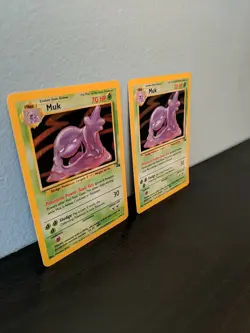 Muk Pokemon Card 13/62 Fossil Holo Lot of 2 Excellent Condition - Image 3