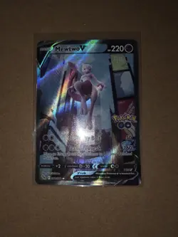 Pokemon TCG Mewtwo V Alt Art Full Art Holo Ultra Rare Card 072/078 Pokemon Go - Image 2