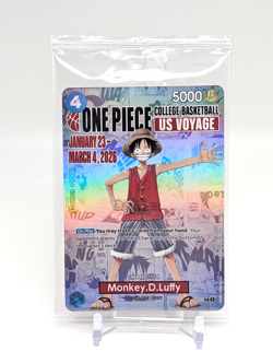 One Piece College Basketball US Voyage Promo Card - Monkey D. Luffy (SEALED) - Image 3
