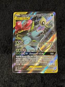 🔥🔥Pokemon TCG Celebi & Venusaur GX SM167 Black Star Promo Holo Card - Image 1