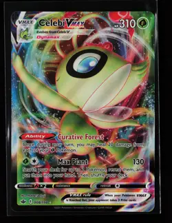 Celebi VMAX 008/198 Ultra Rare Holo SWSH06: Chilling Reign Pokemon Card - Image 1
