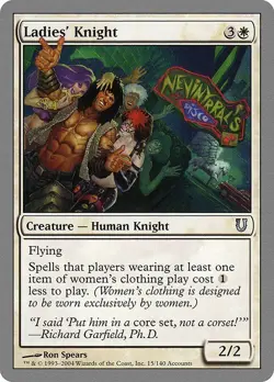 Ladies' Knight 1x MtG Unhinged UNH SP/NM - Image 1