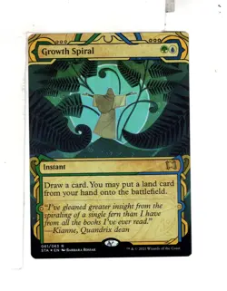 MTG SkeenAB Growth Spiral BORDERLESS FOIL from Strixhaven MA. NM. - Image 1