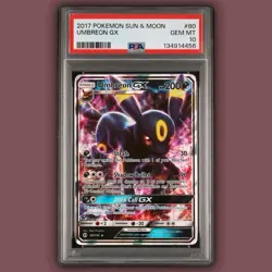 Umbreon GX PSA 10 Ultra Rare Full Art Pokemon Sun And Moon Base Set 80/149 - Image 1