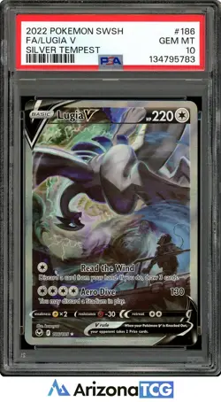 Pokemon 2022 Lugia V 186/195 Alt Art Silver Tempest GEM MINT PSA 10 - Image 1