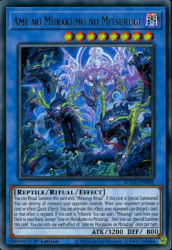 Yugioh SUDA-EN092 Ame no Murakumo no Mitsurugi Ultra Rare 1st Ed - Image 1