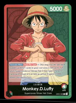 Monkey.D.Luffy - OP01-003 - Leader - English - Near Mint - One Piece CCG - Image 1